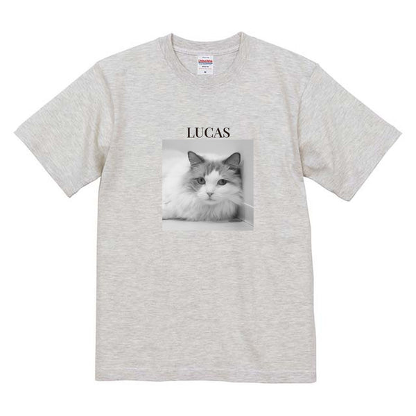 ルーカス モノクロ写真コットンTシャツ