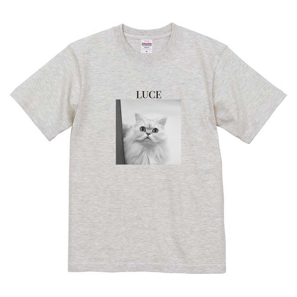 ルーチェ モノクロ写真コットンTシャツ