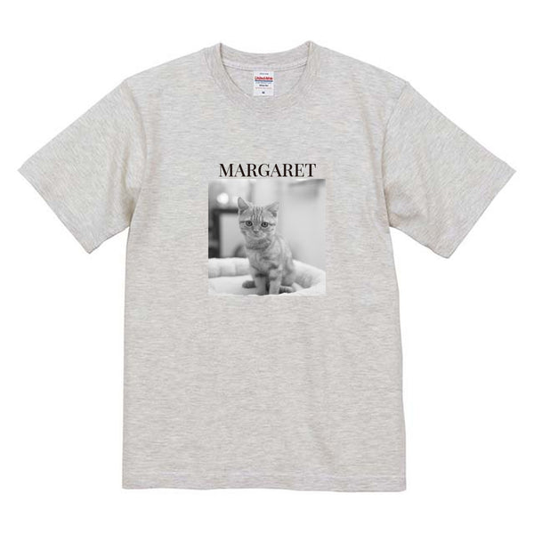 マーガレット モノクロ写真コットンTシャツ