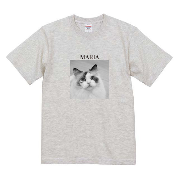 マリア モノクロ写真コットンTシャツ