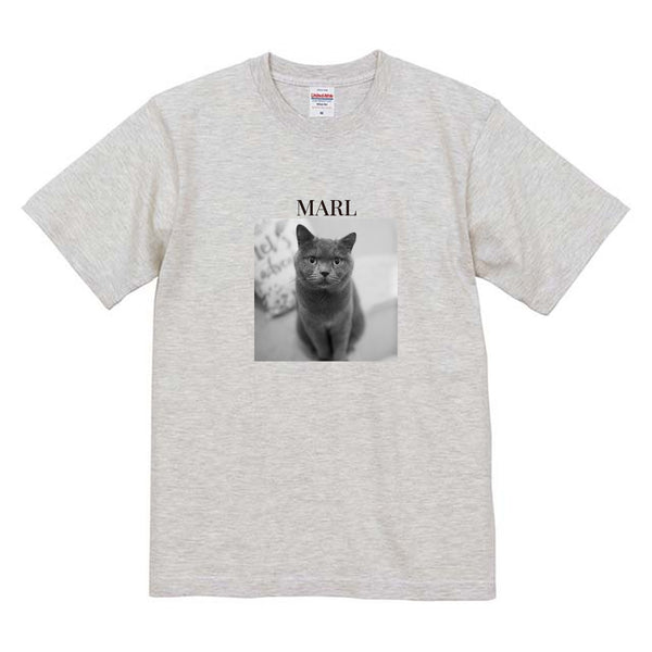 マール モノクロ写真コットンTシャツ