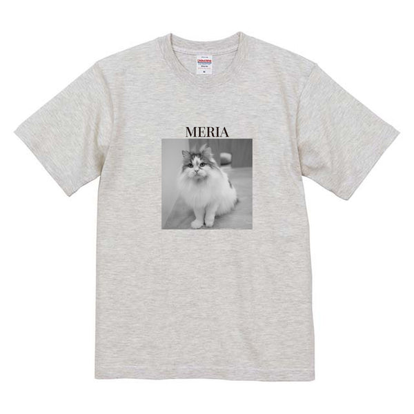 メリア モノクロ写真コットンTシャツ
