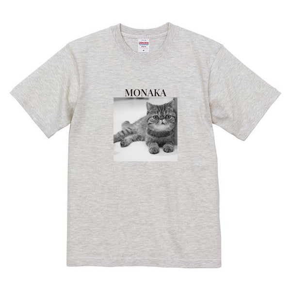 もなか モノクロ写真コットンTシャツ