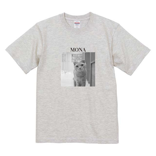 モナ モノクロ写真コットンTシャツ