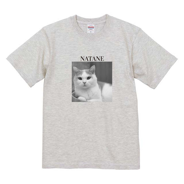 なたね モノクロ写真コットンTシャツ