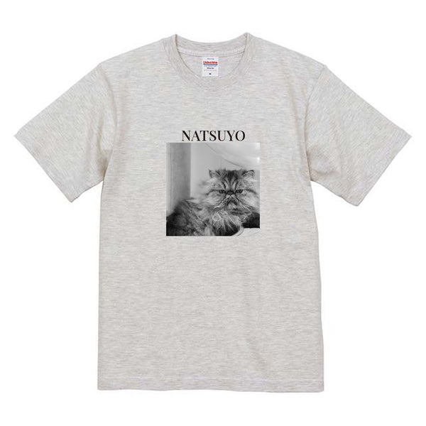 ナツヨ モノクロ写真コットンTシャツ