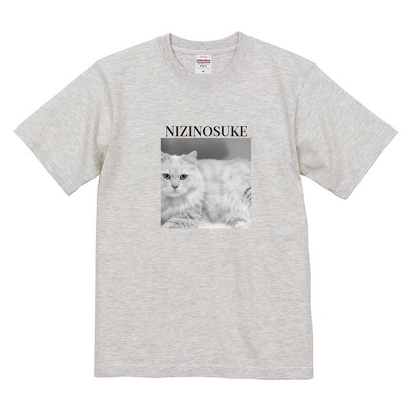 にじのすけ モノクロ写真コットンTシャツ