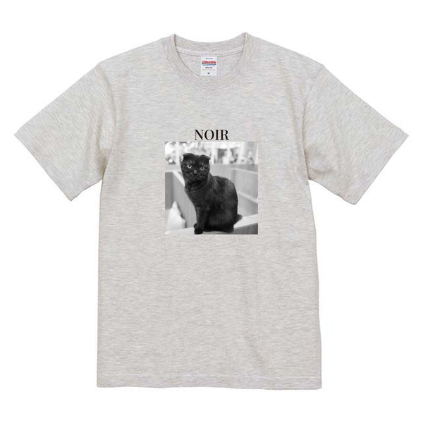 ノワール モノクロ写真コットンTシャツ