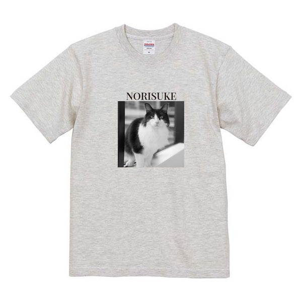 ノリスケ モノクロ写真コットンTシャツ