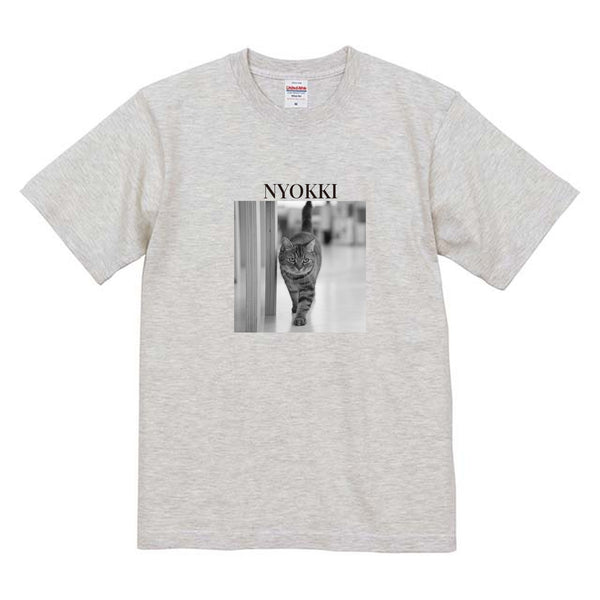 ニョッキ モノクロ写真コットンTシャツ