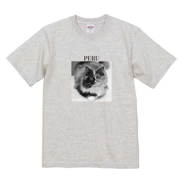 ペル モノクロ写真コットンTシャツ