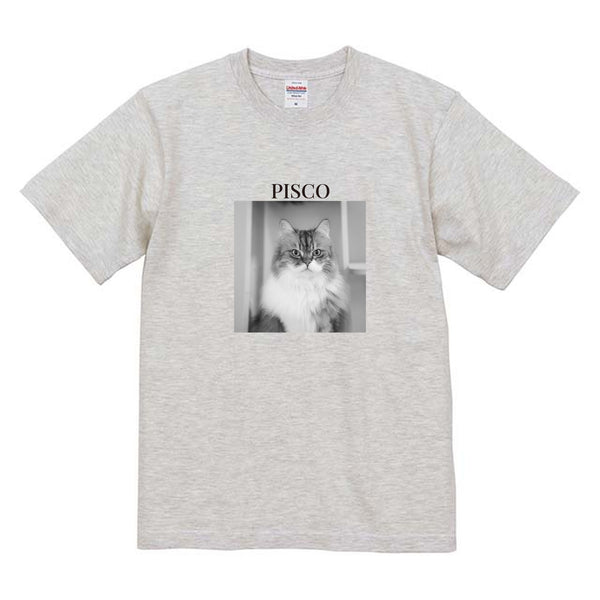 ピスコ モノクロ写真コットンTシャツ