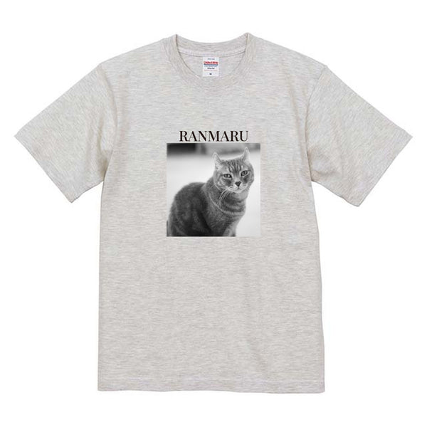 蘭丸 モノクロ写真コットンTシャツ