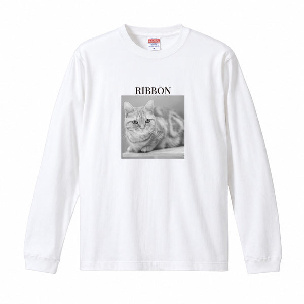 リボン コットンロングTシャツ