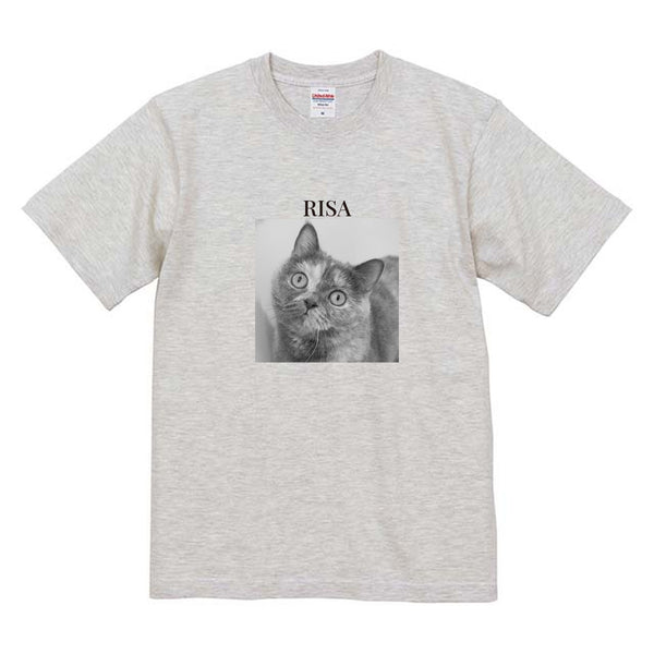リサ モノクロ写真コットンTシャツ