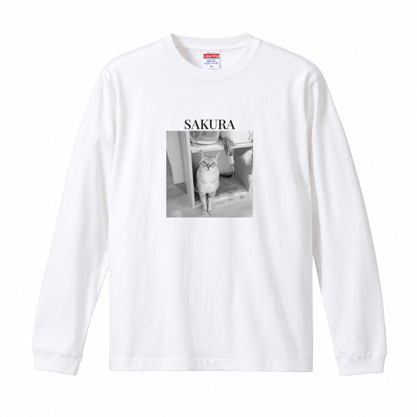 桜 コットンロングTシャツ
