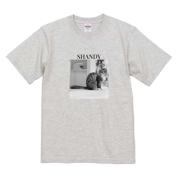 シャンディー モノクロ写真コットンTシャツ