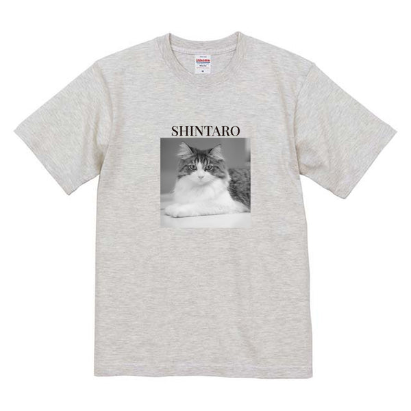 心太郎 モノクロ写真コットンTシャツ