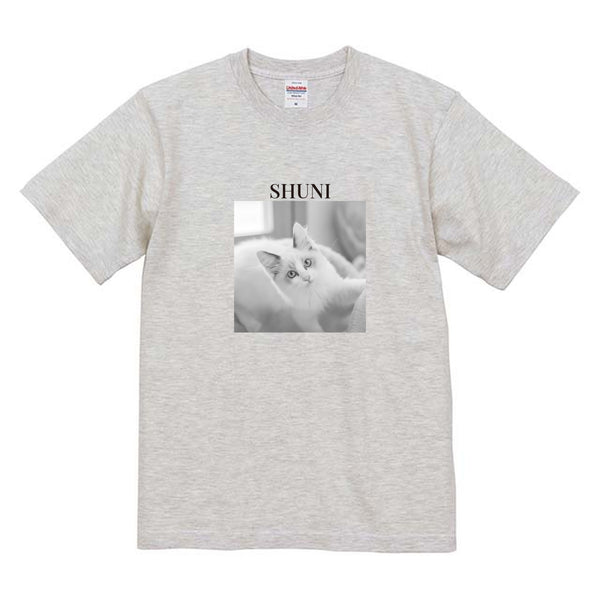 シュニ モノクロ写真コットンTシャツ