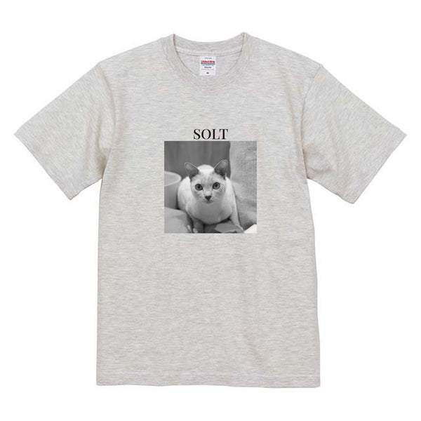 ソルト モノクロ写真コットンTシャツ