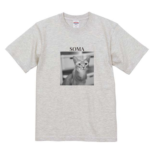 ソーマ モノクロ写真コットンTシャツ
