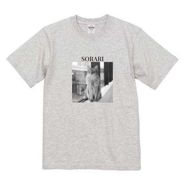 そらり モノクロ写真コットンTシャツ