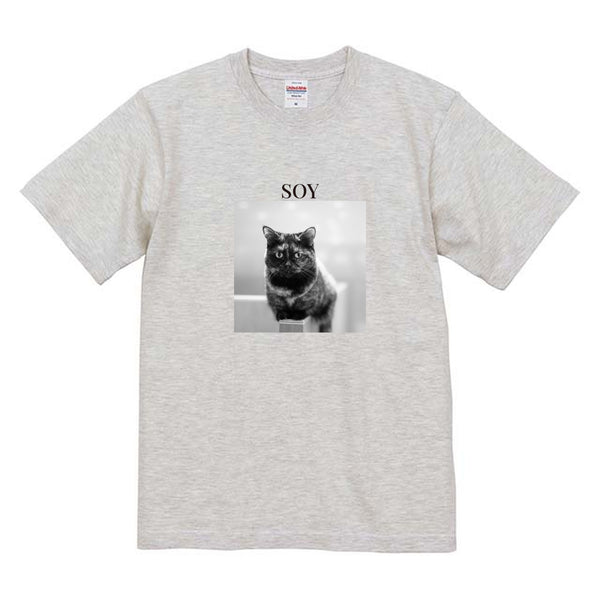 ソイ モノクロ写真コットンTシャツ