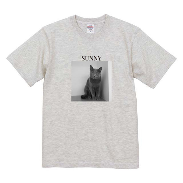 サニー モノクロ写真コットンTシャツ