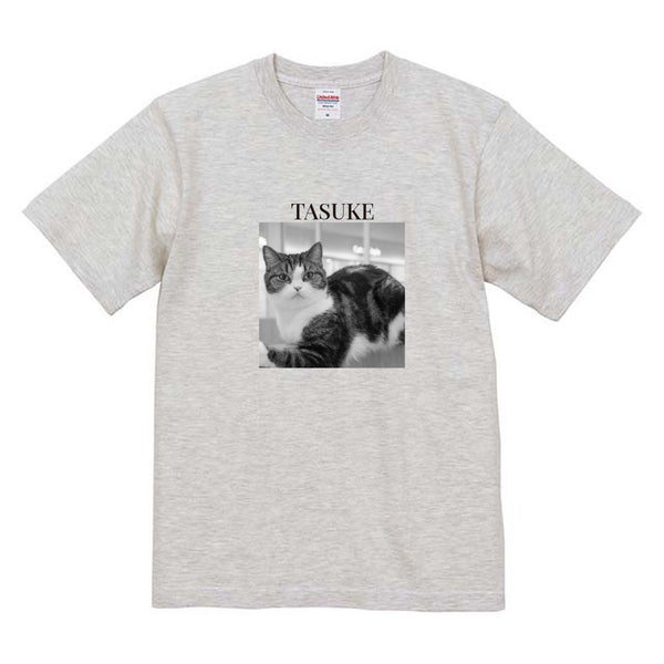 たすけ モノクロ写真コットンTシャツ