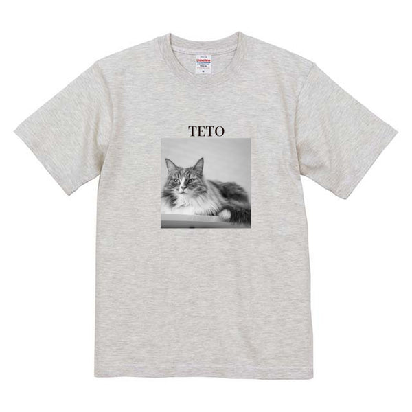 テト モノクロ写真コットンTシャツ
