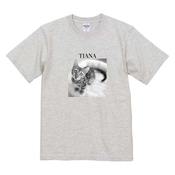 ティアナ モノクロ写真コットンTシャツ