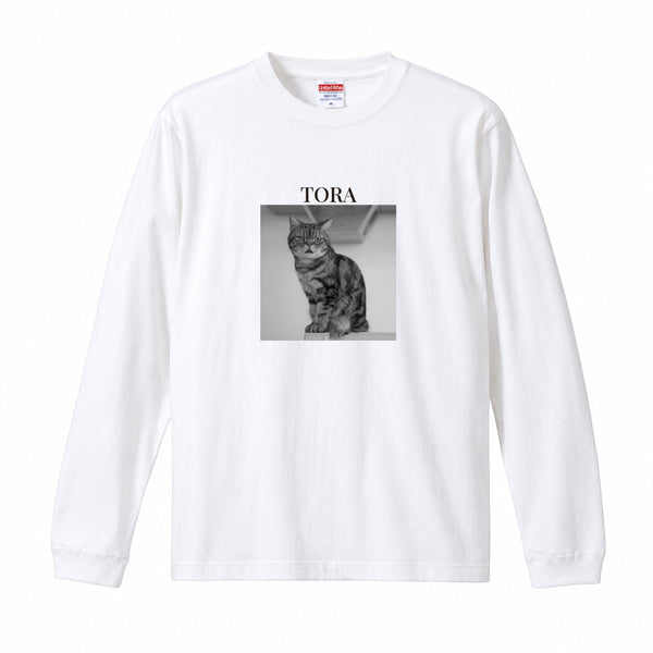 トラ コットンロングTシャツ