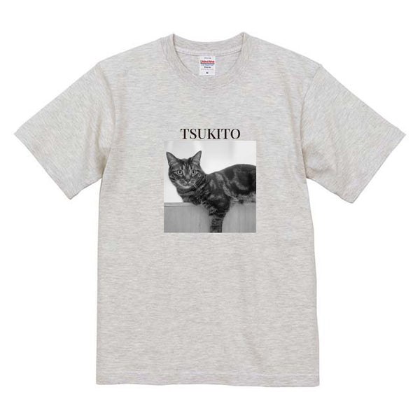 ツキト モノクロ写真コットンTシャツ