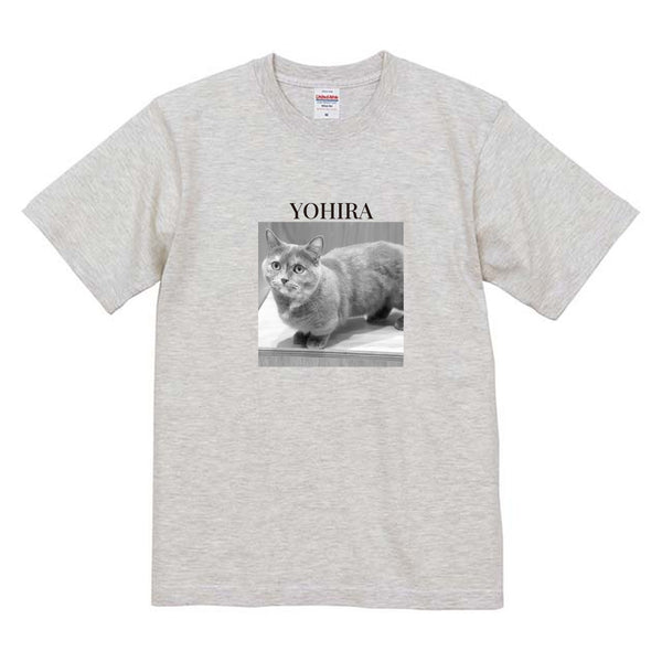 ヨヒラ モノクロ写真コットンTシャツ