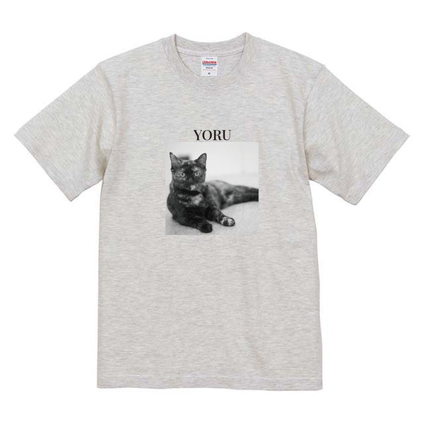 ヨル モノクロ写真コットンTシャツ