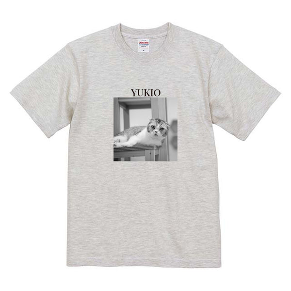 ゆきお モノクロ写真コットンTシャツ