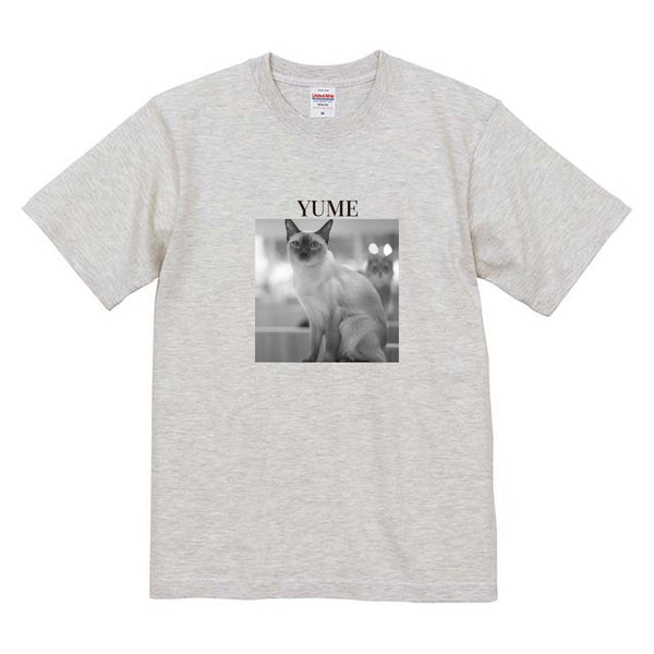 ゆめ モノクロ写真コットンTシャツ