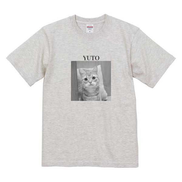 優斗 モノクロ写真コットンTシャツ