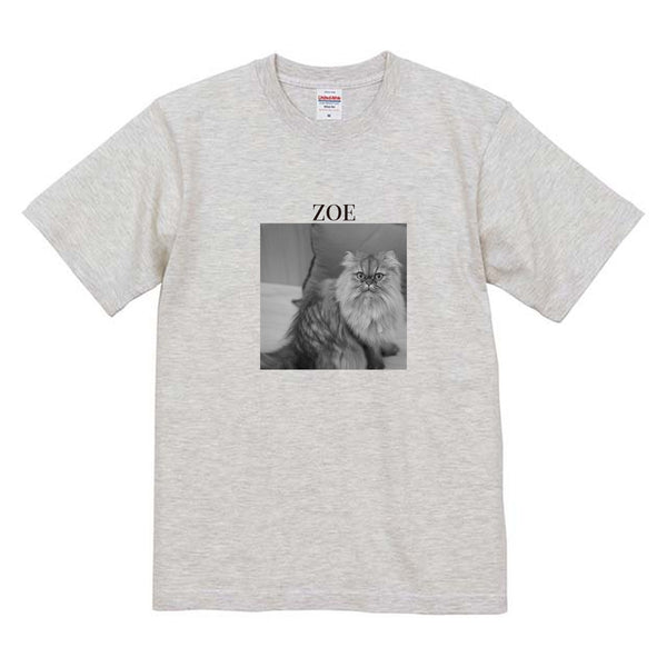 ゾーイ モノクロ写真コットンTシャツ