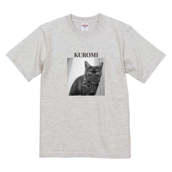 クロミ モノクロ写真コットンTシャツ