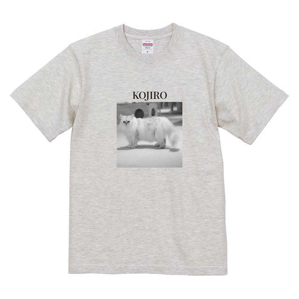 小次郎 モノクロ写真コットンTシャツ