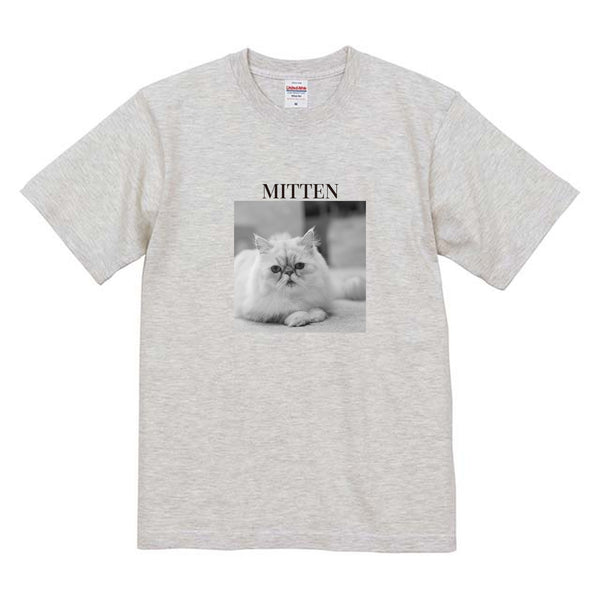 ミトン モノクロ写真コットンTシャツ