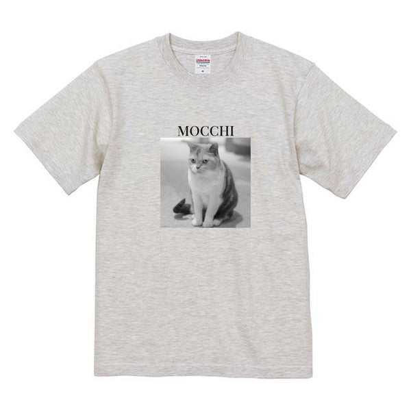 もっち モノクロ写真コットンTシャツ