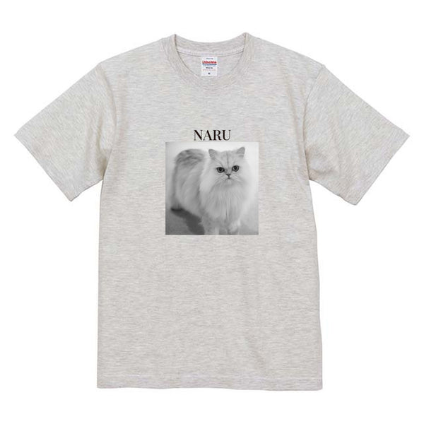 奈留 モノクロ写真コットンTシャツ