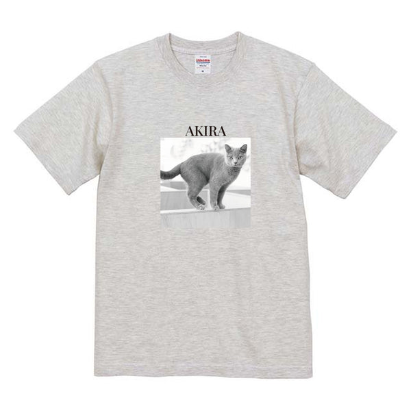 アキラ モノクロ写真コットンTシャツ
