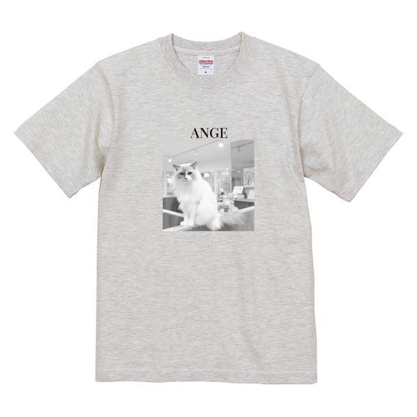 アンジュ モノクロ写真コットンTシャツ