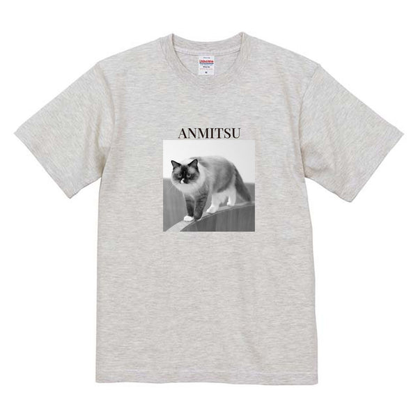 あんみつ モノクロ写真コットンTシャツ