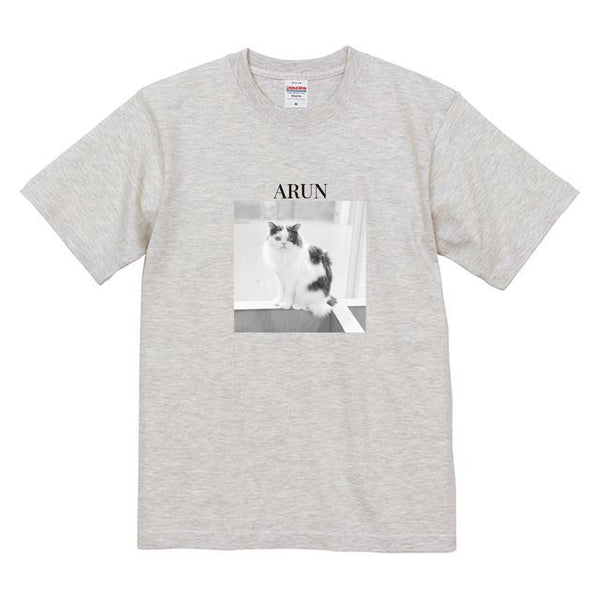 アルン モノクロ写真コットンTシャツ