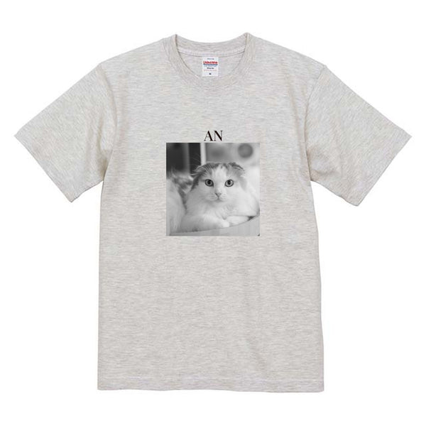 杏 モノクロ写真コットンTシャツ