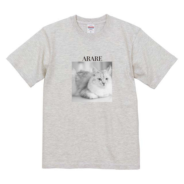 あられ モノクロ写真コットンTシャツ